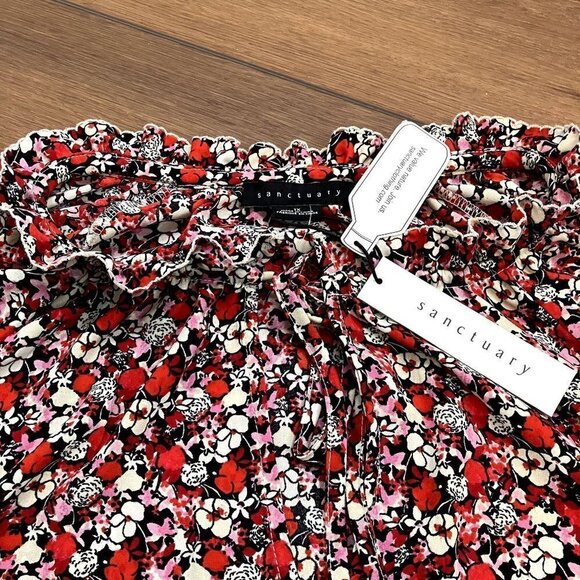 Sanctuary NWT Sheer Flower Power Blouse Size 1X - Picture 9 of 10
